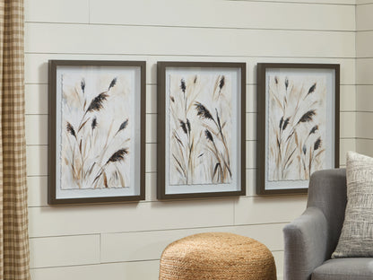 Bradenton Furniture Outlet - Ashley Furniture - Honslow Wall Decor - Wall Art Set (3/CN) / Brown/Black/White - A8000506