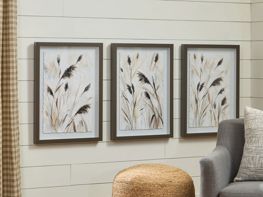 Bradenton Furniture Outlet - Ashley Furniture - Honslow Wall Decor - Wall Art Set (3/CN) / Brown/Black/White - A8000506