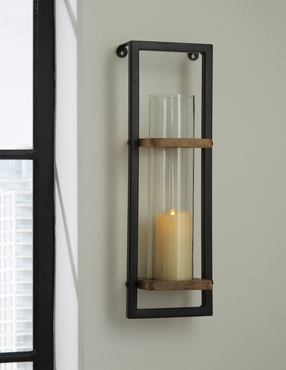 Bradenton Furniture Outlet - Ashley Furniture - Colburn Wall Decor - Wall Sconce / Natural/Black - A8010171