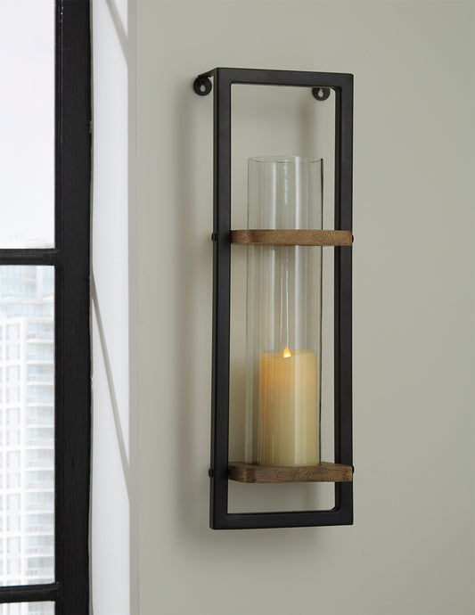 Bradenton Furniture Outlet - Ashley Furniture - Colburn Wall Decor - Wall Sconce / Natural/Black - A8010171