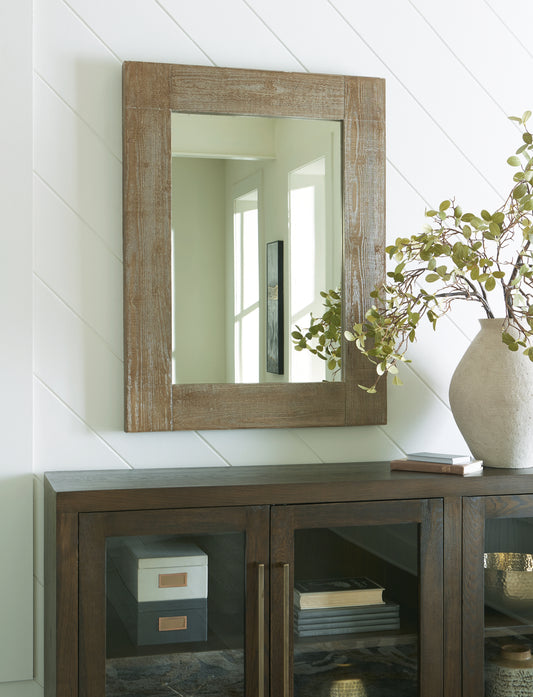 Bradenton Furniture Outlet - Ashley Furniture - Waltleigh Mirror - Accent Mirror / Distressed Brown - A8010277