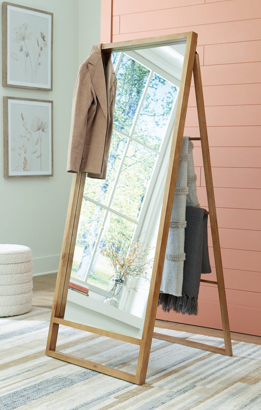 Bradenton Furniture Outlet - Ashley Furniture - Devford Mirror - Floor Mirror / Brown - A8010341