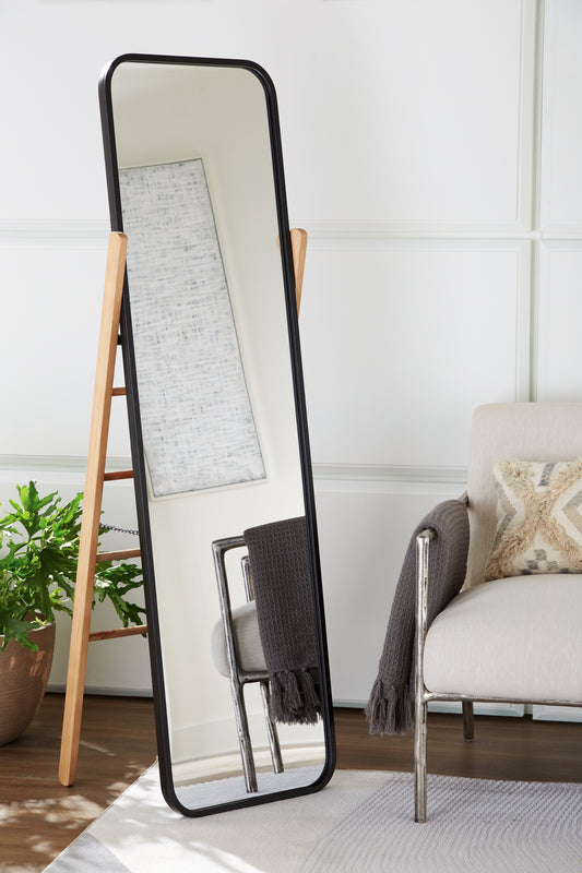 Bradenton Furniture Outlet - Ashley Furniture - Bronick Mirror - Floor Mirror / Black/Brown - A8010342