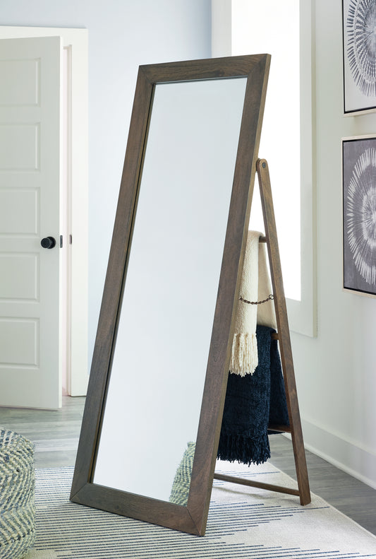 Bradenton Furniture Outlet - Ashley Furniture - Dirkins Mirror - Floor Mirror / Brown - A8010343