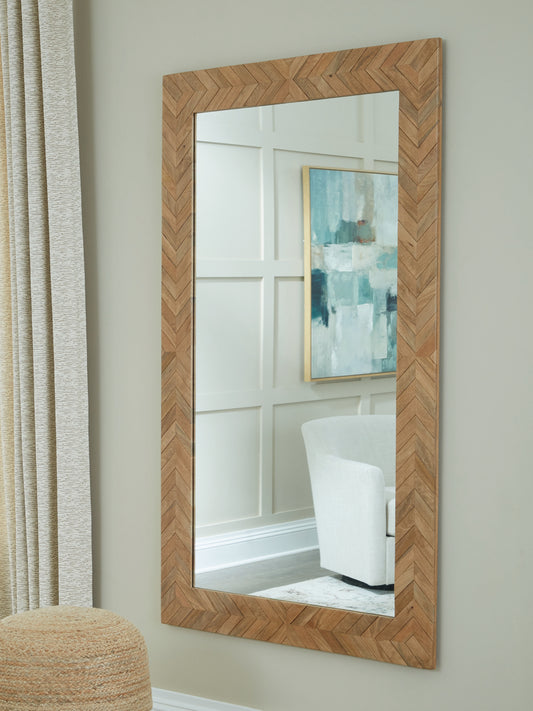 Bradenton Furniture Outlet - Ashley Furniture - Waylane Mirror - Floor Mirror / Brown - A8010347