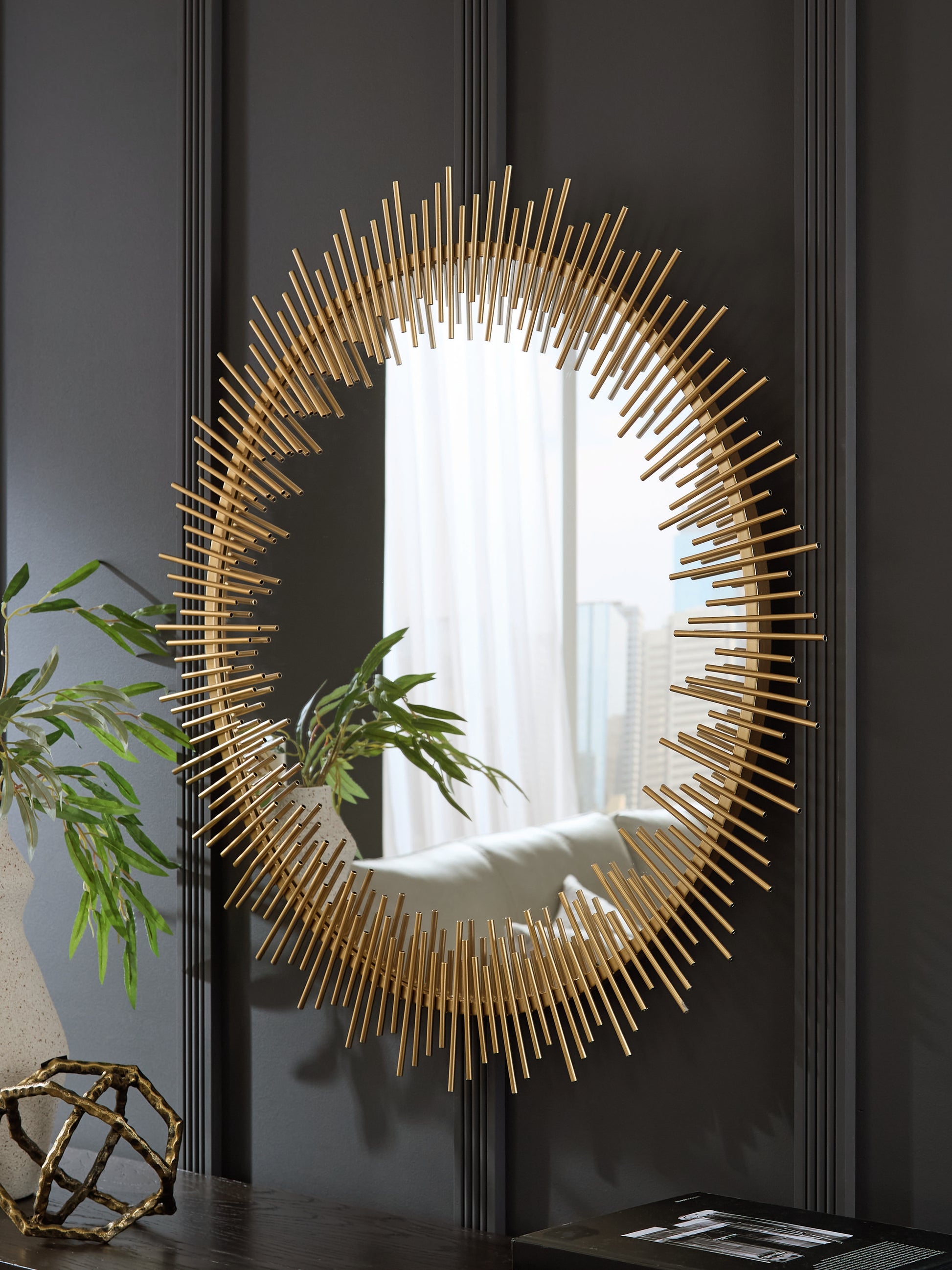 Bradenton Furniture Outlet - Ashley Furniture - Wainport Mirror - Accent Mirror / Gold Finish - A8010405