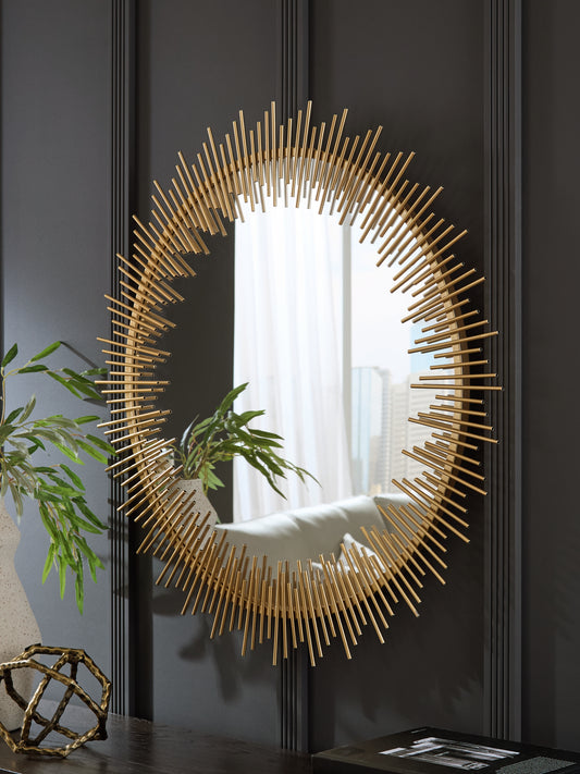 Bradenton Furniture Outlet - Ashley Furniture - Wainport Mirror - Accent Mirror / Gold Finish - A8010405