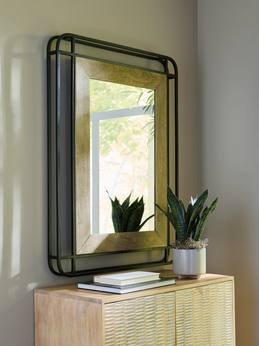 Bradenton Furniture Outlet - Ashley Furniture - Beelman Mirror - Accent Mirror / Black/Brown - A8010409