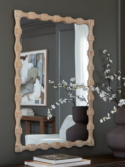 Bradenton Furniture Outlet - Ashley Furniture - Acelmore Mirror - Accent Mirror / Light Brown - A8010420