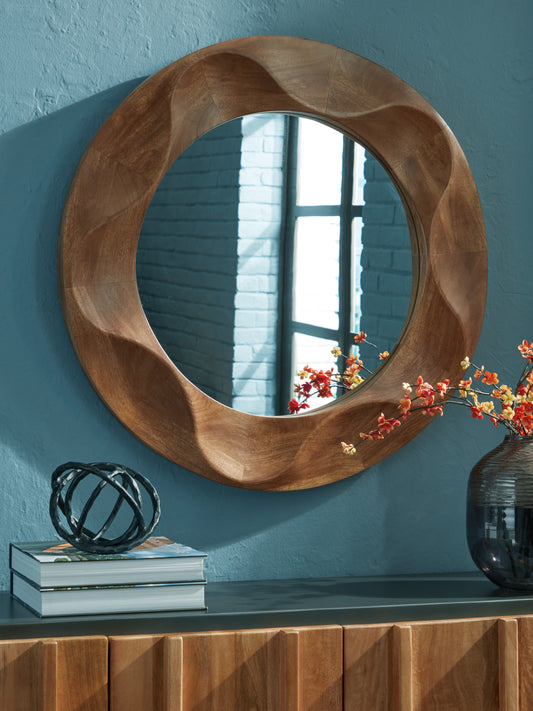Bradenton Furniture Outlet - Ashley Furniture - Aajon Mirror - Accent Mirror / Brown - A8010427