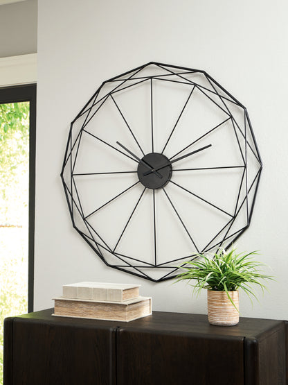 Bradenton Furniture Outlet - Ashley Furniture - Arkthorne Wall Decor - Wall Clock / Black - A8010429