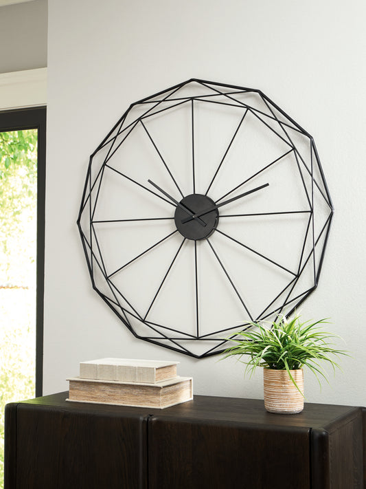 Bradenton Furniture Outlet - Ashley Furniture - Arkthorne Wall Decor - Wall Clock / Black - A8010429