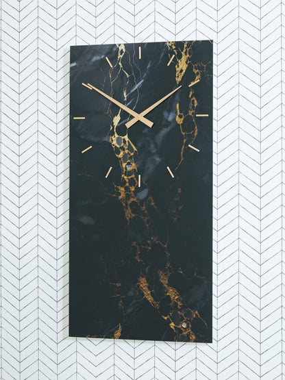 Bradenton Furniture Outlet - Ashley Furniture - Teague Wall Decor - Wall Clock / Black/Gold Finish - A8010430
