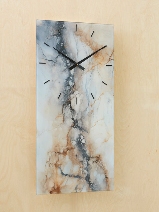 Bradenton Furniture Outlet - Ashley Furniture - Teague Wall Decor - Wall Clock / Brown/Gray/Ivory - A8010432