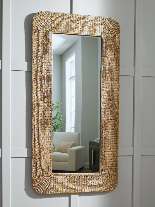Bradenton Furniture Outlet - Ashley Furniture - Norigan Mirror - Floor Mirror / Natural - A8010438