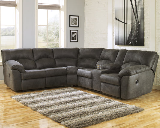Bradenton Furniture Outlet - Ashley Furniture - Tambo Sectional - 2-Piece Reclining Sectional / Canyon - 27802S1