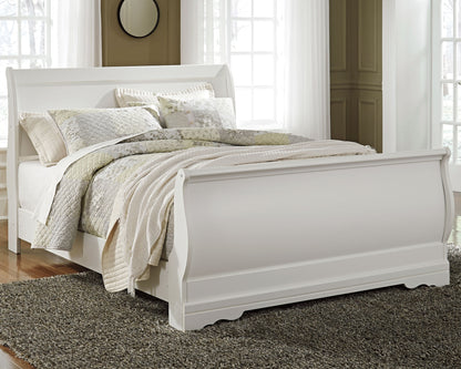 Bradenton Furniture Outlet - Ashley Furniture - Anarasia Bedroom - Queen Sleigh Bed / White - B129B4