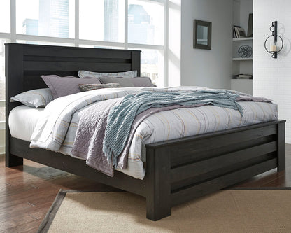 Bradenton Furniture Outlet - Ashley Furniture - Brinxton Bedroom - King Panel Bed / Charcoal - B249B4