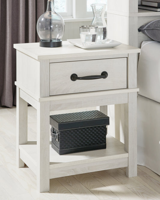 Bradenton Furniture Outlet - Ashley Furniture - Dorrinson Bedroom - One Drawer Night Stand / White - B067-91