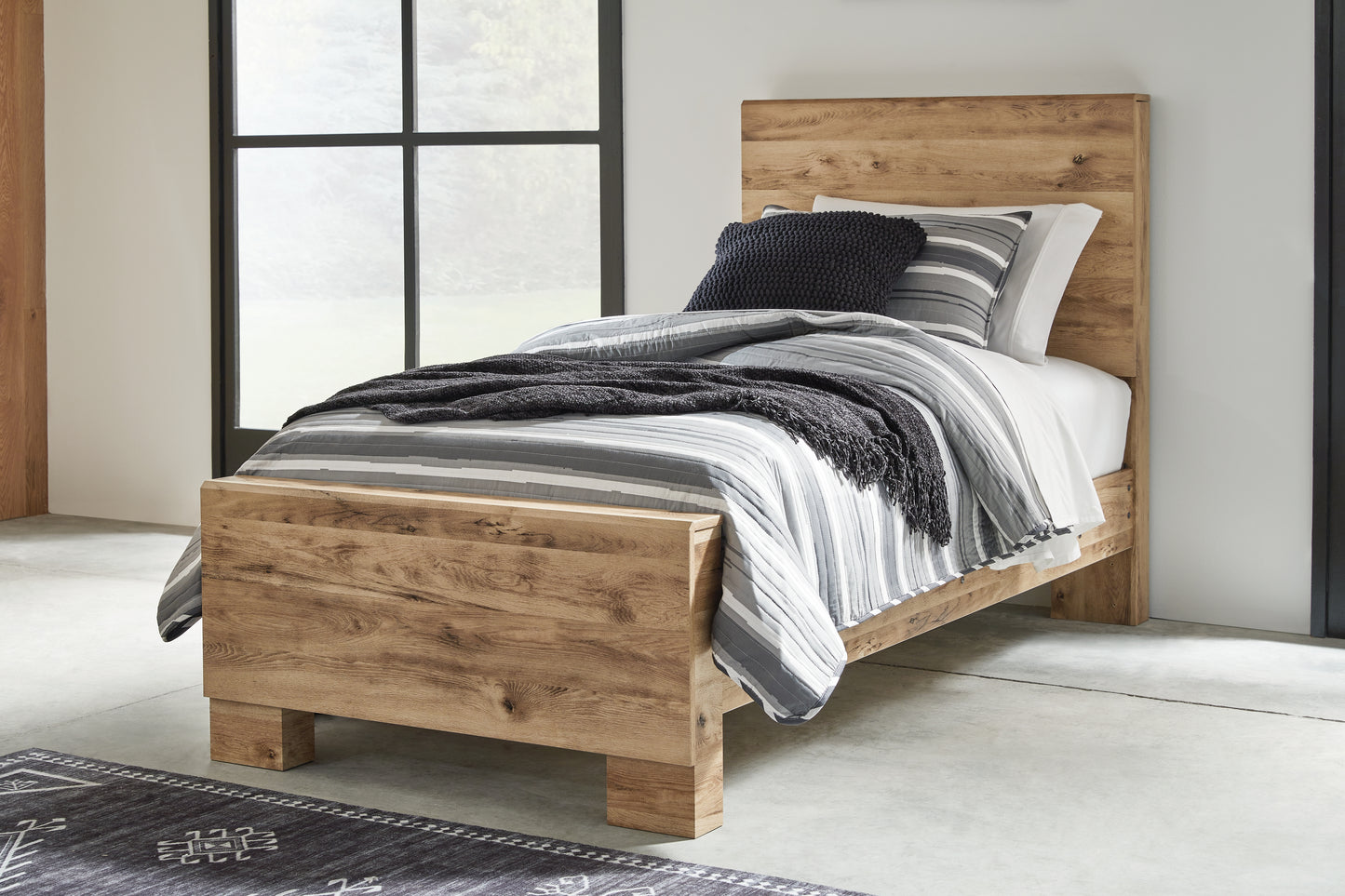 Bradenton Furniture Outlet - Ashley Furniture - Hyanna Bedroom - Twin Panel Bed / Tan Brown - B1050B20