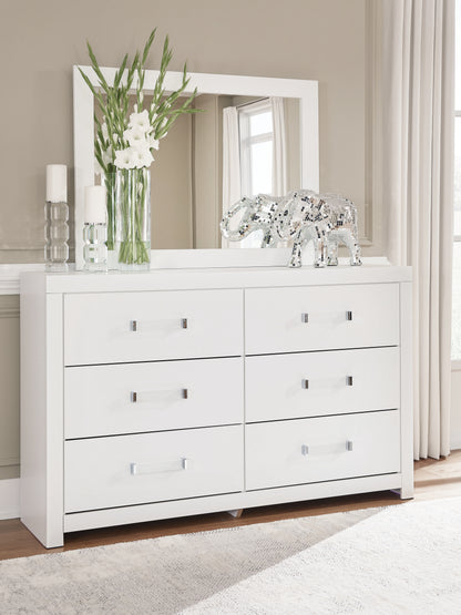 Bradenton Furniture Outlet - Ashley Furniture - Maeling Bedroom - Dresser and Mirror / White - PCB1119B1