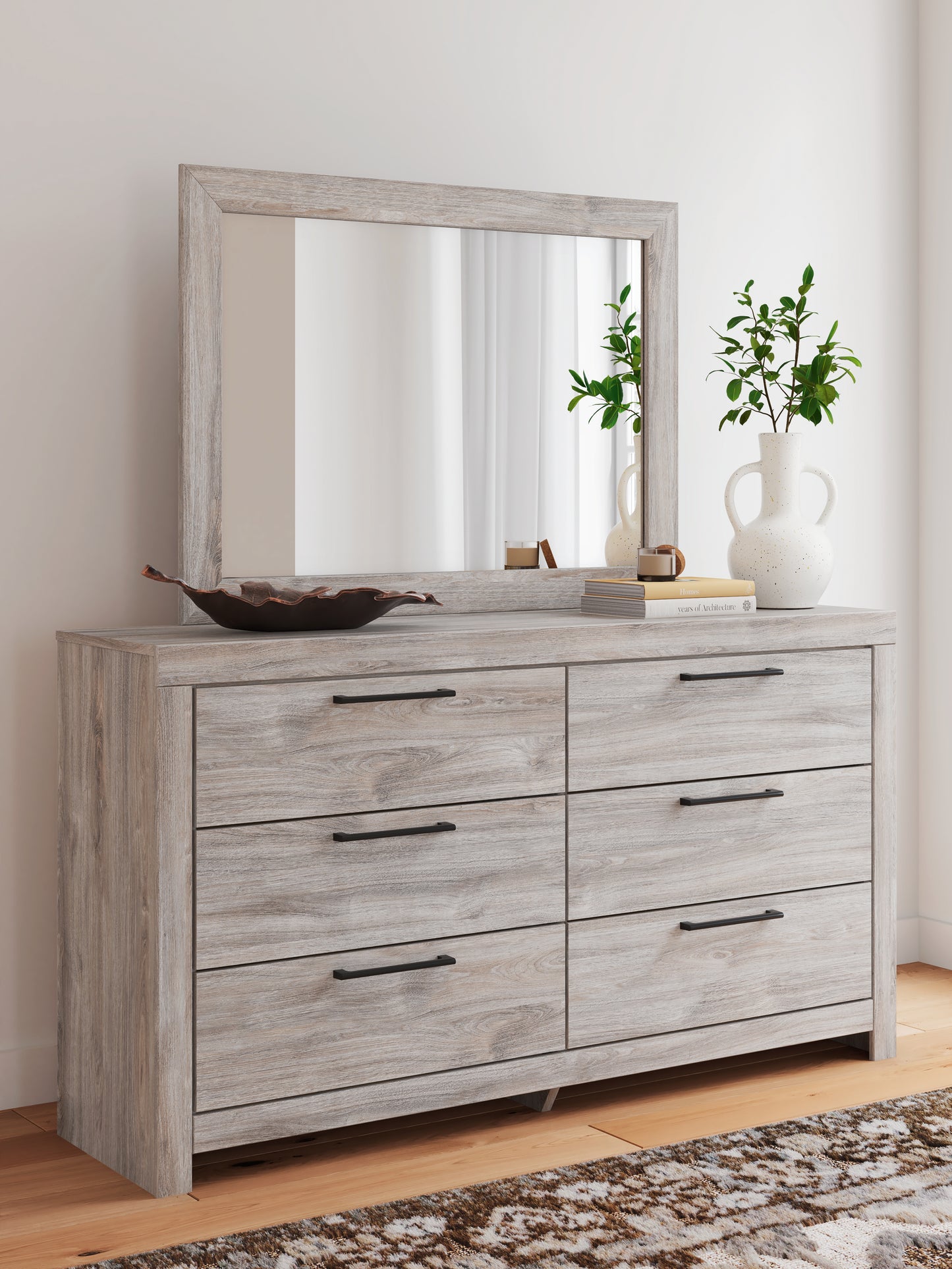 Bradenton Furniture Outlet - Ashley Furniture - Broachmyn Bedroom - Dresser and Mirror / Gray - PCB1120B1