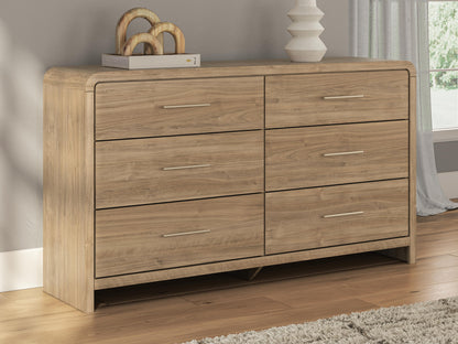 Bradenton Furniture Outlet - Ashley Furniture - Gramburg Bedroom - Six Drawer Dresser / Warm Natural Brown - PCB1121-31