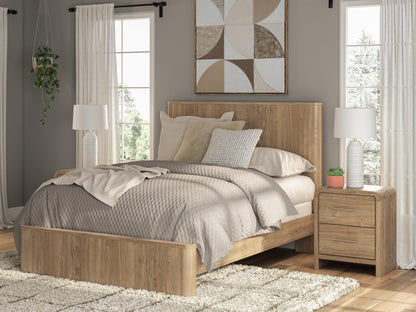 Bradenton Furniture Outlet - Ashley Furniture - Gramburg Bedroom - Queen Panel Bed / Warm Natural Brown - PCB1121B4