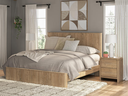 Bradenton Furniture Outlet - Ashley Furniture - Gramburg Bedroom - King Panel Bed / Warm Natural Brown - PCB1121B16