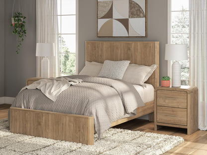 Bradenton Furniture Outlet - Ashley Furniture - Gramburg Bedroom - Full Panel Platform Bed / Warm Natural Brown - PCB1121B9