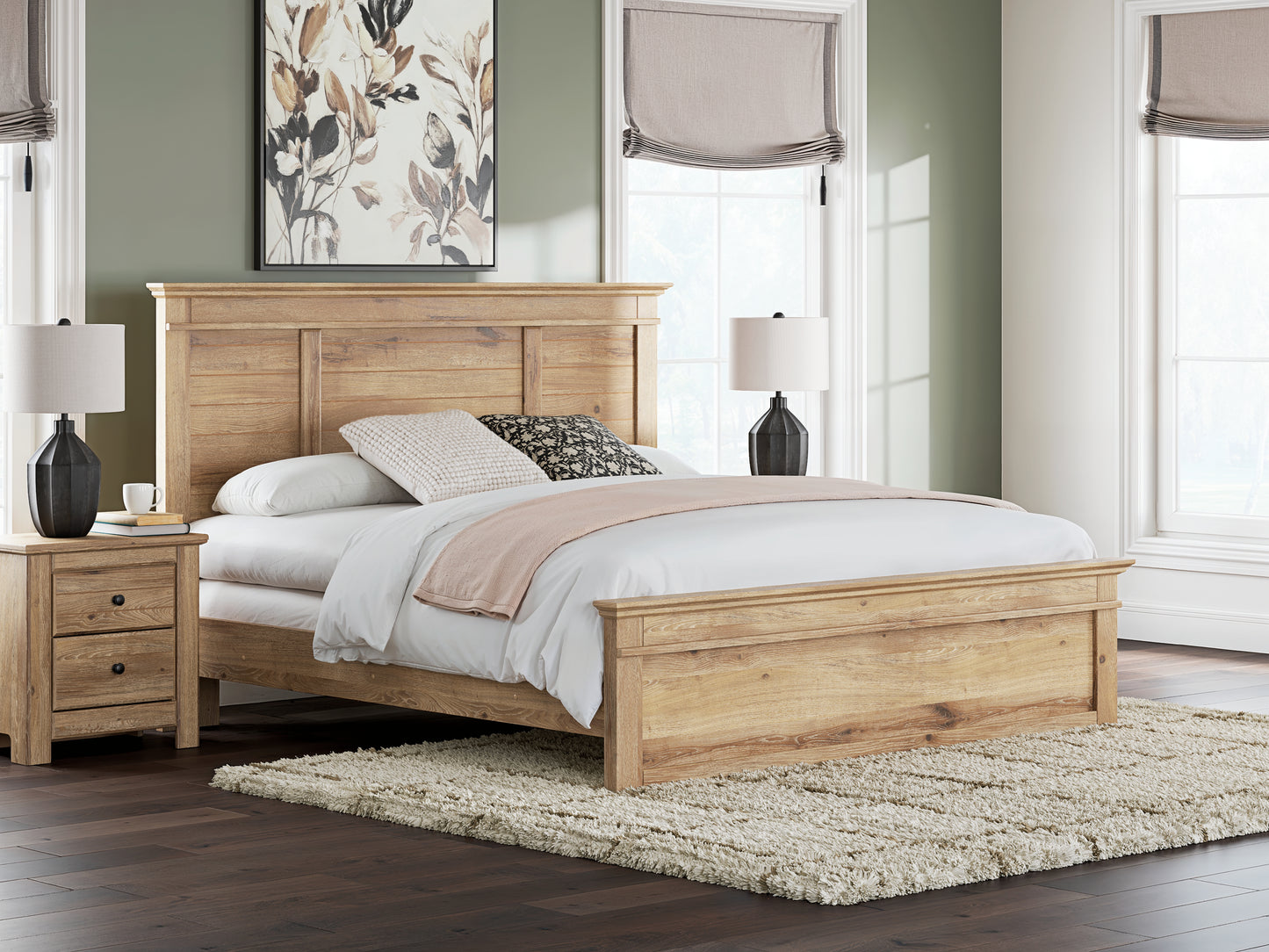 Bradenton Furniture Outlet - Ashley Furniture - Makidern Bedroom - King Panel Bed / Tan - PCB1170B12