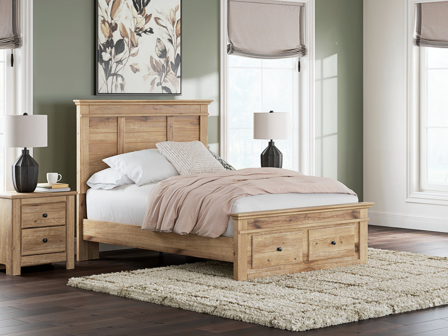 Bradenton Furniture Outlet - Ashley Furniture - Makidern Bedroom - Full Panel Storage Bed / Tan - PCB1170B23