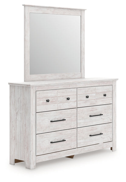 Bradenton Furniture Outlet - Ashley Furniture - Makidern Bedroom - Dresser and Mirror / Whitewash - PCB1171B1