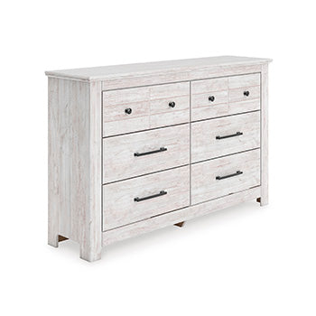 Bradenton Furniture Outlet - Ashley Furniture - Makidern Bedroom - Six Drawer Dresser / Whitewash - PCB1171-31