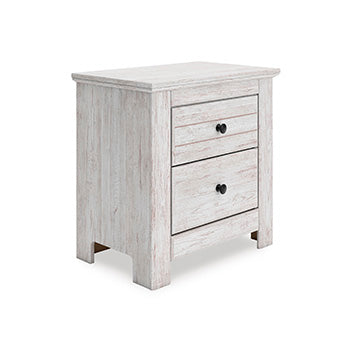 Bradenton Furniture Outlet - Ashley Furniture - Makidern Bedroom - Two Drawer Night Stand / Whitewash - PCB1171-92