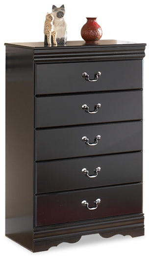 Bradenton Furniture Outlet - Ashley Furniture - Huey Vineyard Bedroom - Two Drawer Night Stand / Black - B128-92