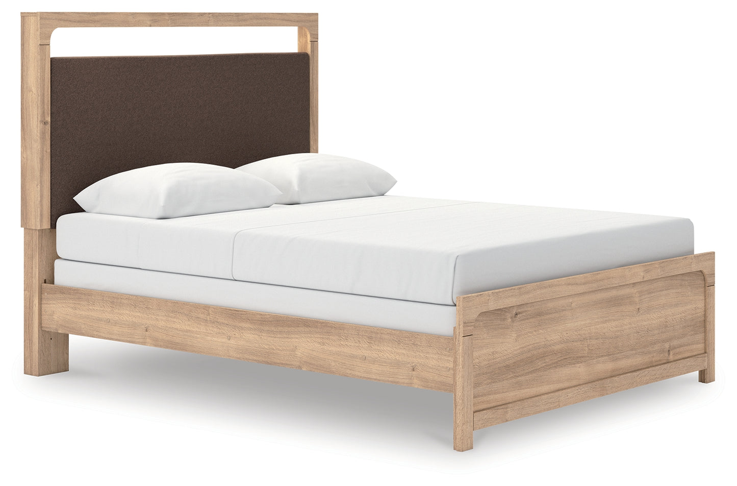 Bradenton Furniture Outlet - Ashley Furniture - Kinlanni Bedroom - Queen Upholstered Panel Bed / Tan - PCB1360B4