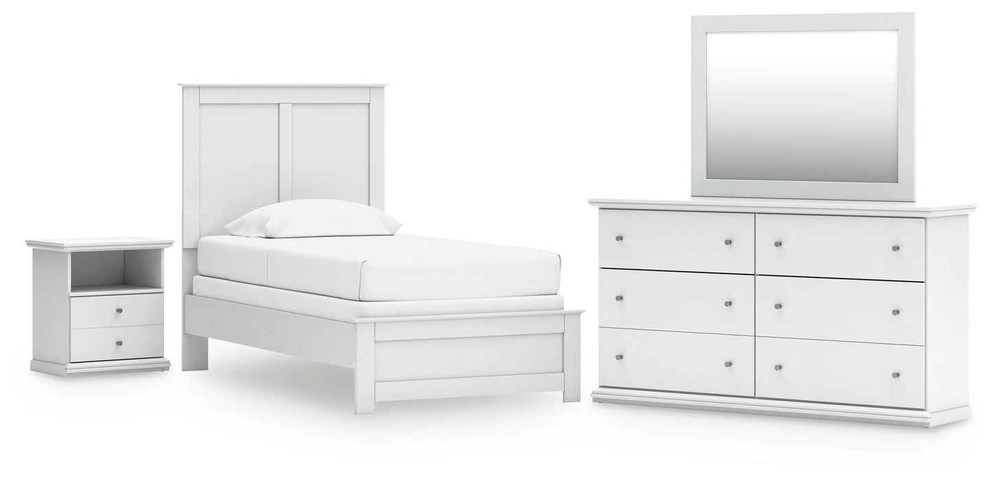 Bradenton Furniture Outlet - Ashley Furniture - Bostwick Shoals Twin Panel Bed, Dresser, Mirror and Nightstand - Twin Panel Bed, Dresser, Mirror and Nightstand - B139B60