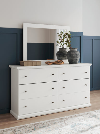 Bradenton Furniture Outlet - Ashley Furniture - Bostwick Shoals Bedroom - Dresser and Mirror / White - B139B40