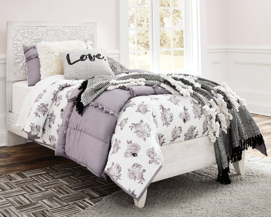 Bradenton Furniture Outlet - Ashley Furniture - Paxberry Bedroom - King Panel Bed / Whitewash - B181B10