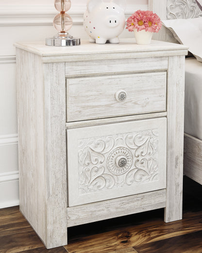 Bradenton Furniture Outlet - Ashley Furniture - Paxberry Bedroom - Two Drawer Night Stand / Whitewash - B181-92