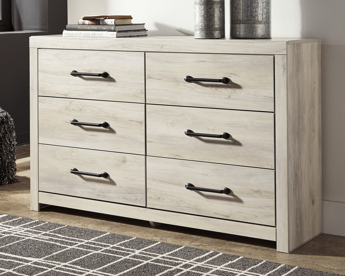 Bradenton Furniture Outlet - Ashley Furniture - Cambeck Bedroom - King Panel Bed with 4 Storage Drawers / Whitewash - B192B27