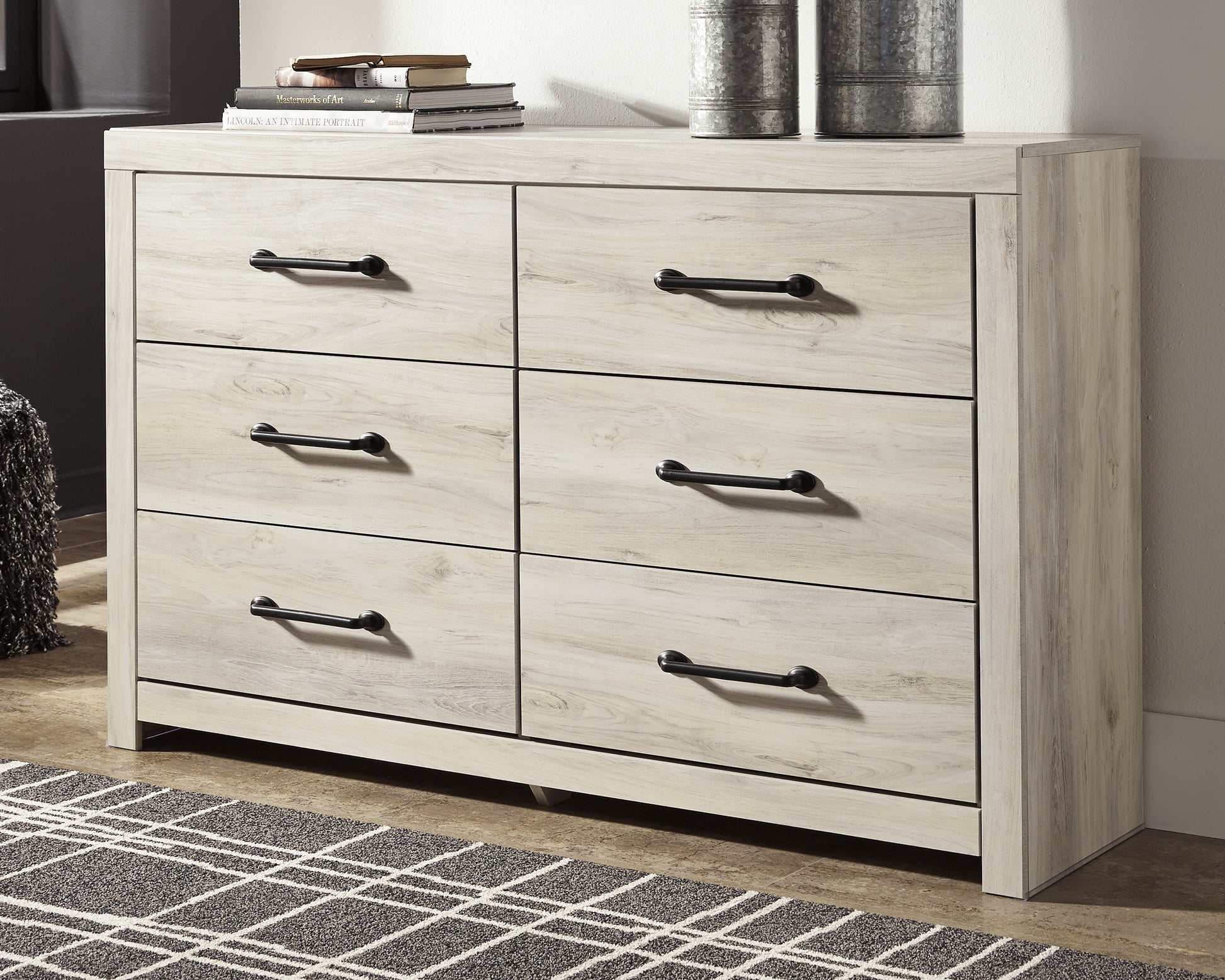 Bradenton Furniture Outlet - Ashley Furniture - Cambeck Bedroom - King Panel Bed with 4 Storage Drawers / Whitewash - B192B27