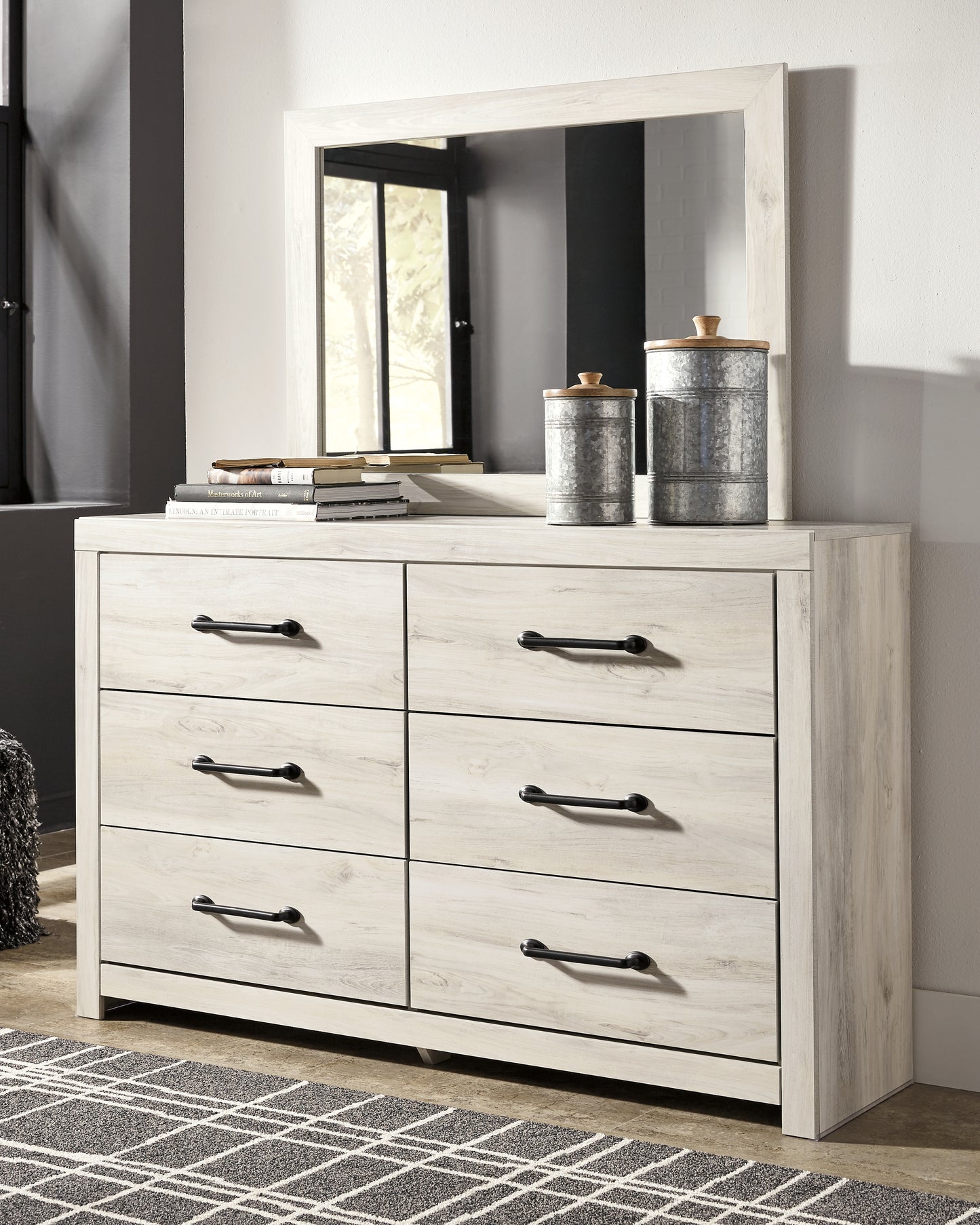 Bradenton Furniture Outlet - Ashley Furniture - Cambeck Bedroom - Dresser and Mirror / Whitewash - B192B1