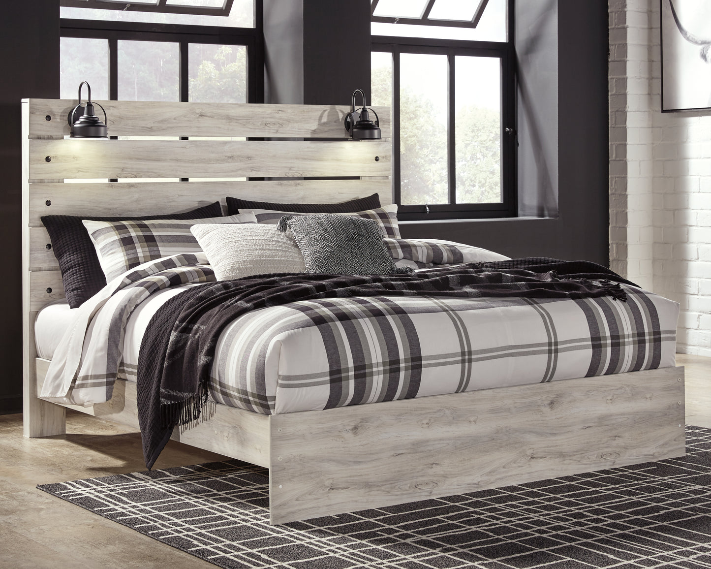 Bradenton Furniture Outlet - Ashley Furniture - Cambeck Bedroom - King Panel Bed / Whitewash - B192B28