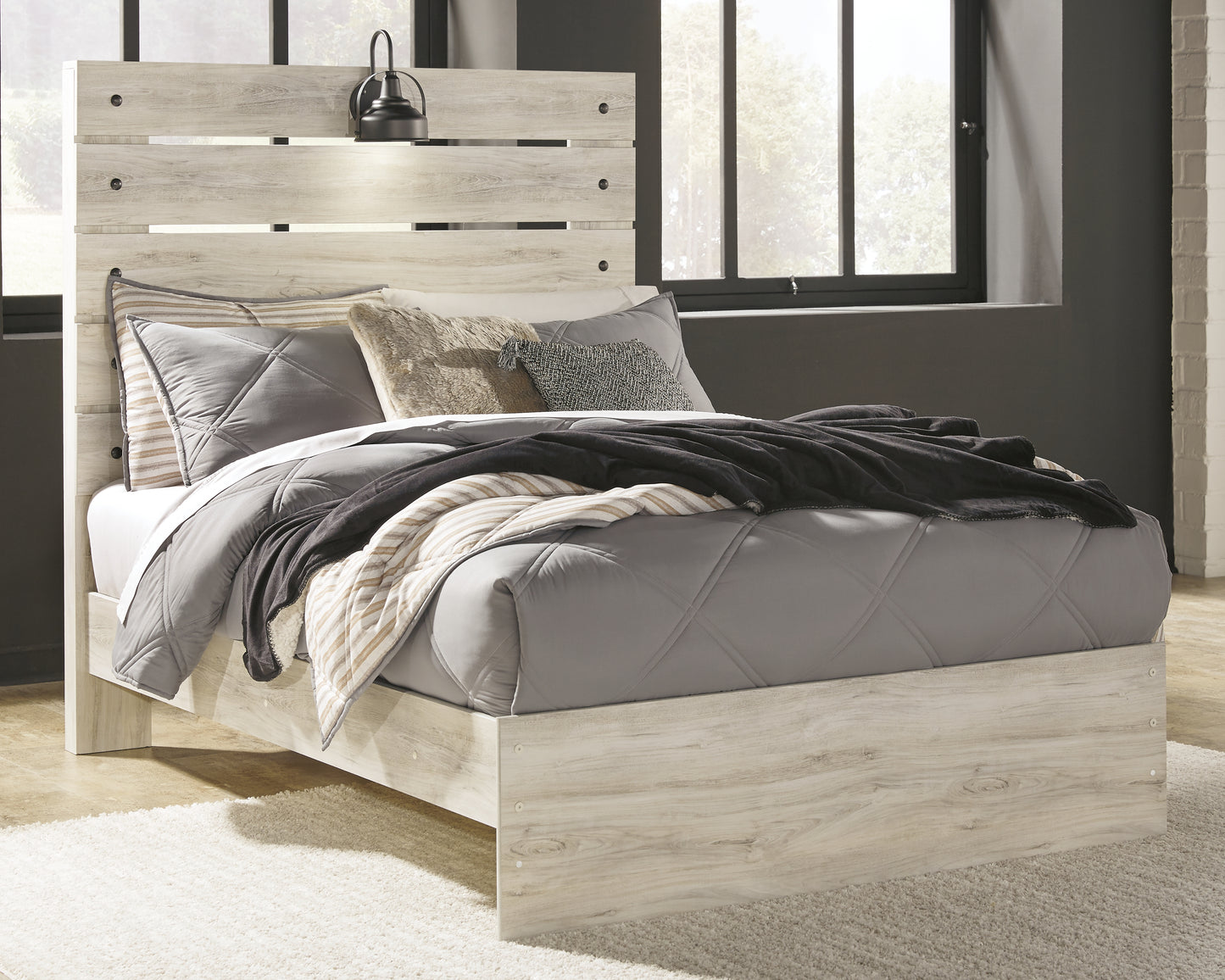 Bradenton Furniture Outlet - Ashley Furniture - Cambeck Bedroom - Full Panel Bed / Whitewash - B192B3