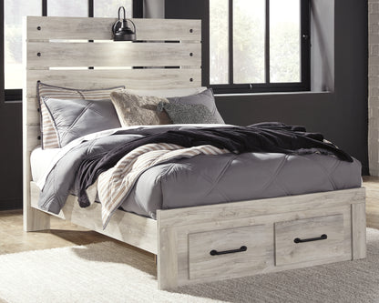 Bradenton Furniture Outlet - Ashley Furniture - Cambeck Bedroom - Full Panel Bed with 2 Storage Drawers / Whitewash - B192B33