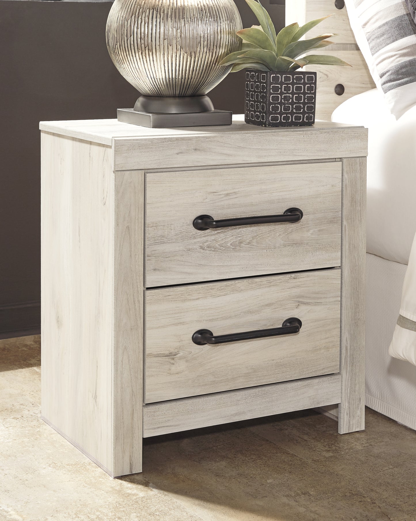 Bradenton Furniture Outlet - Ashley Furniture - Cambeck Bedroom - Two Drawer Night Stand / Whitewash - B192-92