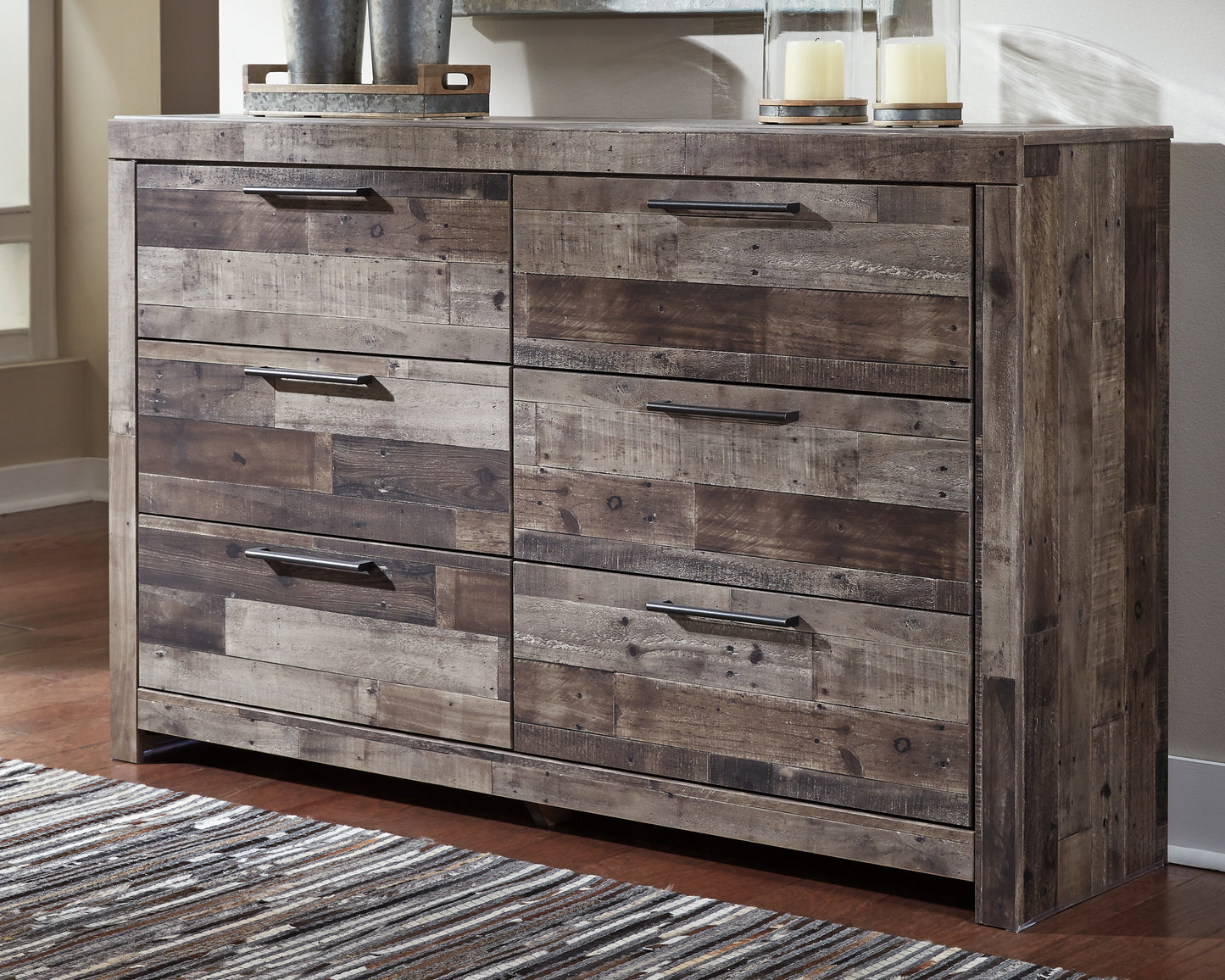 Bradenton Furniture Outlet - Ashley Furniture - Derekson Bedroom - Six Drawer Dresser / Multi Gray - B200-31