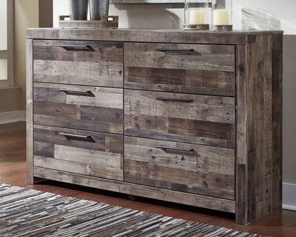 Bradenton Furniture Outlet - Ashley Furniture - Derekson Bedroom - Six Drawer Dresser / Multi Gray - B200-31